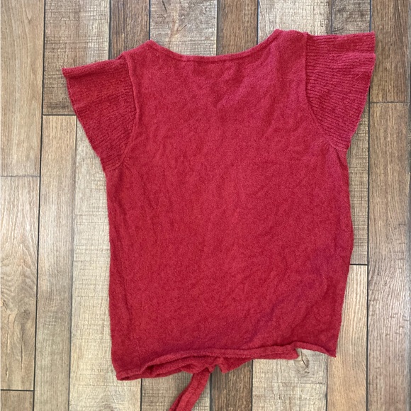Madewell | Marin Flare Sleeve Tie Front Top| Size XS - Picture 2 of 5